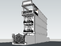 Mẫu nhà phố 4 tầng file su 4x17m