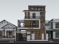 Mẫu nhà phố 4 tầng model su 10x13m