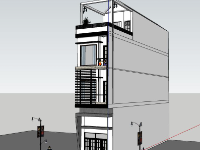 Mẫu nhà phố 4 tầng model su 3.9x20m
