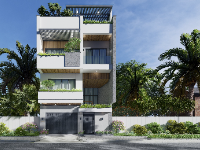 Full hồ sơ thiết kế nhà phố 4 tầng ( Kiến trúc, kết cấu, điện nước) 8x17m