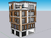 Mẫu nhà phố 5 tầng model su 10x9m