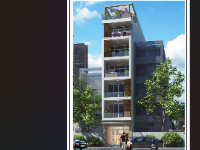 Mẫu nhà phố 7 tầng 5.5x17.8m hiện đại