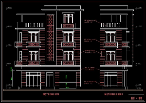 Mẫu nhà phố sang trọng 4 tầng 5x11m Bản vẽ đầy đủ chi tiết và kĩ thuật