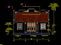 Mẫu nhà e gian 7.2x7.41m,nhà thờ 3 gian,nhà thờ 7.2x7.41m,Bản vẽ nhà 3 gian,mẫu nhà thờ họ 3 gian,thiết kế nhà 3 gian