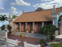 Mẫu nhà thờ họ file 3dmax