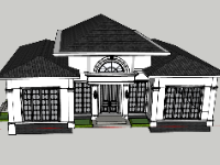 Mẫu nhà văn phòng sketchup