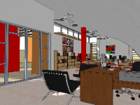 thư viện sketchup,phòng thư viện file su,file su nội thất