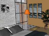 Mẫu phòng ngủ hiện đại model 3d sketchup