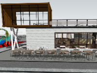 su quán cafe,mẫu quán cafe su,file sketchup quán cafe