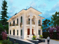 Mẫu revit biệt thự 2 tầng phong cách tân cổ điển 11x16m (đầy đủ trình bày)