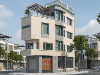 Mẫu revit kiến trúc nhà phố 4 tầng phong cách hiện đại 4.5x10m (đầy đủ trình bày)