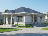 Mẫu revit nhà vườn mái Nhật 1 tầng 10x15m