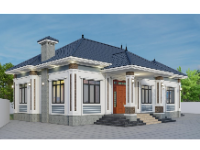 Mẫu revit thiết kế nhà vườn 1 tầng mái nhật 9.5x20m (đầy đủ hồ sơ trình bày)