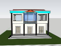 biệt thự 2 tầng,su biệt thự,biệt thự sketchup,sketchup biệt thự