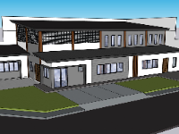 biệt thự 2 tầng,biệt thự sketchup,model sketchup biệt thự 2 tầng,phối cảnh biệt thự 2 tầng