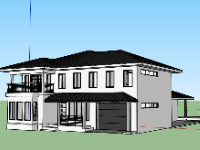 biệt thự 2 tầng,file sketchup biệt thự 2 tầng,mẫu biệt thự 2 tầng đẹp,thiết kế biệt thự 2 tầng,phối cảnh biệt thự 2 tầng