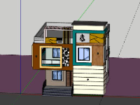 Mẫu sketchup Biệt thự 2 tầng 9x12.5m đẹp