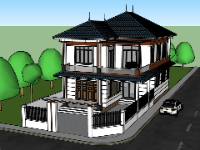 biệt thự 2 tầng,su biệt thự,sketchup biệt thự,su biệt thự 2 tầng,biệt thự 2 tầng mái nhật