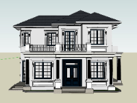 biệt thự 2 tầng,biệt thự sketchup,sketchup biệt thự,sketchup biệt thự 2 tầng,biệt thự mái nhật