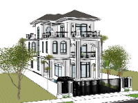 biệt thự 3 tầng,biệt thự sketchup,sketchup biệt thự,sketchup biệt thự 3 tầng,biệt thự 3 tầng sketchup,biệt thự  3 tầng