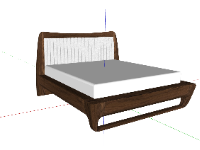 Mẫu sketchup giường ngủ đồng gia mẫu mới 2023