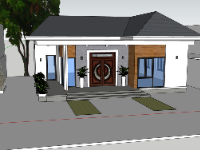 nhà cấp 4 sketchup,sketchup nhà cấp 4,nhà cấp 4,su nhà cấp 4