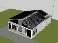 nhà cấp 4 sketchup,nhà cấp 4,su nhà cấp 4,sketchup nhà cấp 4