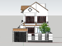 nhà phố 2 tầng,su nhà phố,sketchup nhà phố,su nhà phố 2 tầng