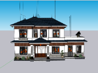 su nhà phố,sketchup nhà phố,su nhà phố 2 tầng,sketchup nhà phố 2 tầng