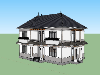 su nhà phố,sketchup nhà phố,su nhà phố 2 tầng,sketchup nhà phố 2 tầng,nhà phố 2 tầng