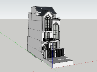 nhà 4 tầng,nhà phố 4 tầng,su nhà 4 tầng,sketchup nhà phố