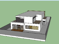 Mẫu sketchup nội, ngoại thất biệt thự 2 tầng