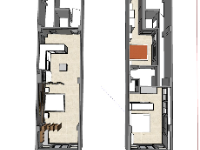 Mẫu sketchup nội thất tầng 1 mới nhất