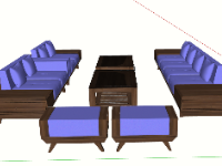 Mẫu sketchup sofa đồng gia