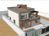 su biệt thự,sketchup biệt thự,su biệt thự 2 tầng