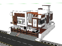 Mẫu su biệt thự 2 tầng 15.5x17.1m