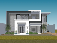 Mẫu su biệt thự 2 tầng kích thước 18x23m