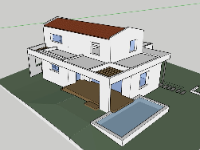 nhà 2 tầng,su nhà 2 tầng,sketchup nhà 2 tầng