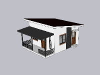 nhà cấp 4,su nhà cấp 4,sketchup nhà cấp 4