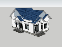 su nhà cấp 4,sketchup nhà cấp 4,nhà cấp 4