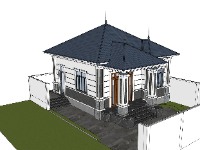 nhà cấp 4,su nhà cấp 4,sketchup nhà cấp 4