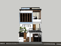 Mẫu su nhà phố 2 tầng 7.6x18.35m