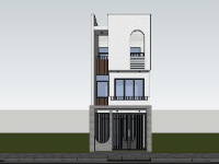 Mẫu su nhà phố 3 tầng 5x16m