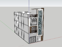 nhà phố 3 tầng,nhà 3 tầng,su nhà phố,sketchup nhà phố,su nhà phố 3 tầng