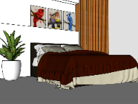 Mẫu su phòng ngủ hiện đại sketchup