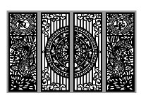 Mẫu thiết kế Cổng 4 cánh Cá Chép Tài Lộc