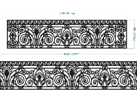Mẫu thiết kế lan can dxf hiện đại cnc