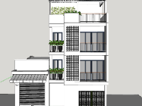 Mẫu thiết kế nhà phố 3 tầng 1 tum 6.7x8.4m