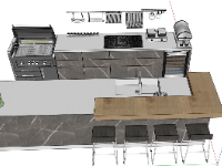 Mẫu thiết kế nội thất phòng bếp model su
