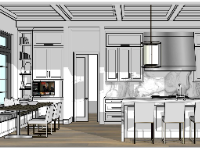 Mẫu thiết kế nội thất phòng bếp sang trong hiện đại